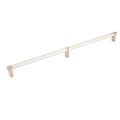Emtek Select Satin Copper Rectangular Stem 24" (610mm) Center to Center with Smooth Bar in Polished Nickel, Overall Length 24-3/4" (628.5mm) Cabinet Pull / Handle
