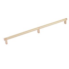 Emtek Select Satin Copper Rectangular Stem 24" (610mm) Center to Center with Smooth Bar in Satin Brass, Overall Length 24-3/4" (628.5mm) Cabinet Pull/Handle