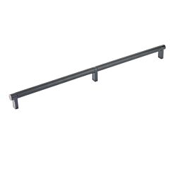 Emtek Select Oil Rubbed Bronze Rectangular Stem 24" (610mm) Center to Center with Knurled Bar in Oil Rubbed Bronze, Overall Length 24-3/4" (628.5mm) Cabinet Pull / Handle