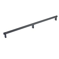 Emtek Select Flat Black Rectangular Stem 16" (406mm) Center to Center with Smooth Bar in Oil Rubbed Bronze, Overall Length 16-3/4" (425.5mm) Cabinet Pull/Handle