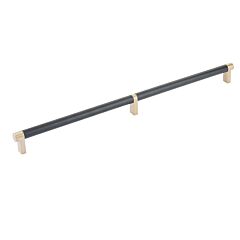 Emtek Select Satin Brass Rectangular Stem 24" (610mm) Center to Center with Knurled Bar in Oil Rubbed Bronze, Overall Length 24-3/4" (628.5mm) Cabinet Pull / Handle