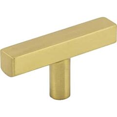 Jeffrey Alexander Dominique Collection 2-1/4" (57mm) Overall Length, Brushed Gold T-Bar Cabinet Hardware Knob
