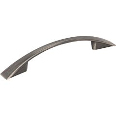 Regan Style 3-3/4 Inch (96mm) Center to Center, Overall Length 5-9/16 Inch Brushed Pewter Kitchen Cabinet Pull/Handle