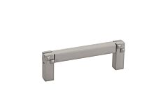 Emtek Mortise & Tenon Satin Nickel 3 Inch (76mm) Center to Center, Overall Length 3-3/8 Inch Cabinet Hardware Pull / Handle