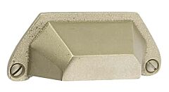 Emtek Sandcast Tumble White Bronze Bin 4 Inch (102mm) Center to Center, Overall Length 4-1/2 Inch Cabinet Hardware Pull / Handle