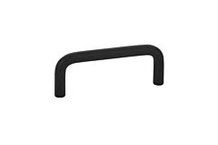 Emtek Wire Flat Black 3 Inch (76mm) Center to Center, Overall Length 3-1/4 Inch Cabinet Hardware Pull / Handle