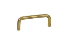 Emtek Wire Antique Brass 3 Inch (76mm) Center to Center, Overall Length 3-1/4 Inch Cabinet Hardware Pull / Handle