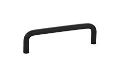 Emtek Wire Flat Black 4 Inch (102mm) Center to Center, Overall Length 4-1/4 Inch Cabinet Hardware Pull / Handle