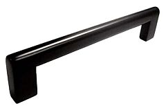 Emtek Trail Flat Black 6 Inch (152mm) Center to Center, Overall Length 6-5/8 Inch Cabinet Hardware Pull / Handle