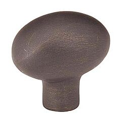 Emtek Sandcast Bronze Egg Medium Bronze Patina Cabinet Hardware Knob 1-3/4" Diameter