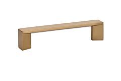 Emtek Trinity Satin Brass 3-1/2 Inch (89mm) Center to Center, Overall Length 4 Inch Cabinet Hardware Pull / Handle