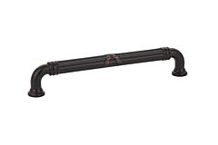 Emtek R&R Fixed-Estate Oil-Rubbed Bronze 6 Inch (152mm) Center to Center, Overall Length 6-5/8 Inch Cabinet Hardware Pull / Handle