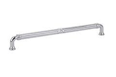 Emtek R&R Fixed-Estate Polished Chrome 10 Inch (254mm) Center to Center, Overall Length 10-5/8 Inch Cabinet Hardware Pull / Handle