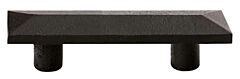 Emtek Sandcast Flat Black Bronze Pyramid 3 Inch (76mm) Center to Center, Overall Length 4-1/2 Inch Cabinet Hardware Pull / Handle