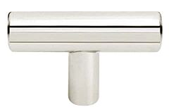 Emtek Brass Bar Polished Nickel Cabinet Hardware Knob 2" Overall Length