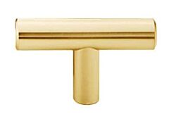 Emtek Brass Bar Flat Brass Cabinet Hardware Knob 2" Overall Length