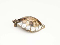 Nature 4" (102mm) Center to Center, 3/4" (19mm) Length, Turtle Pendant, Mother of Pearl/Penshell, Estate Dover Cabinet Pull/ Handle