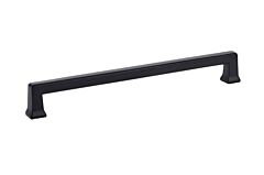 Emtek Alexander Flat Black 8 Inch (152mm) Center to Center, Overall Length 8-3/8 Inch Cabinet Hardware Pull / Handle