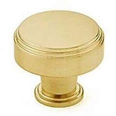 Emtek Newport Satin Brass Cabinet Hardware Knob 1-5/8" Diameter