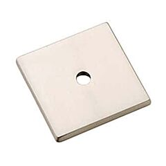 Emtek Art Deco Square Satin Nickel BackPlate for Cabinet Hardware Knob 1-3/16" Diameter