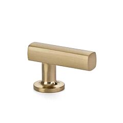 Emtek Urban Modern Brass Freestone Finger Pull Satin Brass Cabinet Hardware Knob 1-7/8" Length