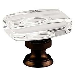 Emtek Windsor Crystal Oil-Rubbed Bronze Cabinet Hardware Knob 1-5/8" Overall Length
