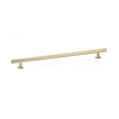 Freestone Satin Brass 12 Inch (305mm) Center to Center, Overall Length 14-1/2 Inch Cabinet Hardware Pull / Handle