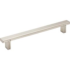 Jeffrey Alexander Anwick Collection 6-5/16" (160mm) Center to Center, 7-5/8" (194mm) Overall Length Satin Nickel Cabinet Pull/Handle