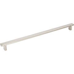 Jeffrey Alexander Anwick Collection 12-5/8" (320mm) Center to Center, 13-15/16" (354mm) Overall Length Polished Nickel Cabinet Pull/Handle