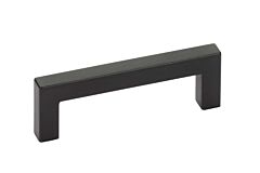 Warwick Modern Rectangular Bar Flat Black 4 Inch (102mm) Center to Center, Overall Length 4-1/2 Inch Cabinet Hardware Pull / Handle, Emtek 
