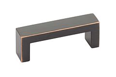 Keaton Pull in Oil Rubbed Bronze base, Overall Length 5-1/2"