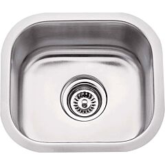 14-1/2" x 13" x 7" Stainless Steel Undermount Bar Sink Single Bowl 18 Gauge, Elements Sink