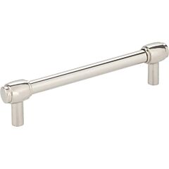Jeffrey Alexander Hayworth Collection 5-1/16" (128mm) Center to Center, 6" (152mm) Overall Length Polished Nickel Cabinet Pull/Handle