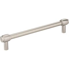 Jeffrey Alexander Hayworth Collection 6-5/16" (160mm) Center to Center, 7-1/4" (184mm) Overall Length Satin Nickel Cabinet Pull/Handle