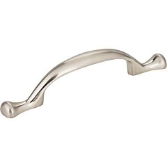 Meryville Style 3 Inch (76mm) Center to Center, Overall Length 5-1/8 Inch Satin Nickel Cabinet Pull/Handle