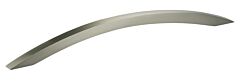 Omnia Ultima Solid Brass 10-1/4" (260mm) Hole Centers 12" (305mm) Length Bowed Handle, Lacquered Satin Nickel Plated