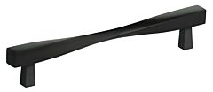 Ultima I Bar Style 6-5/8 Inch (168mm) Center to Center, 8 Inch Overall Length Lacquered Oil Rubbed Black Cabinet Hardware Pull / Handle