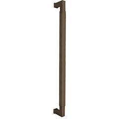 Omnia Ultima III Square Grip 18" (457mm) Center to Center, Overall Length 18-3/4" Lacquered Antique Brass Back to Back Appliance Pull / Handle