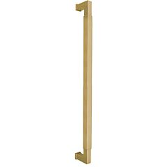 Omnia Ultima III Square Grip 18" (457mm) Center to Center, Overall Length 18-3/4" Lacquered Satin Brass Back to Back Appliance Pull / Handle