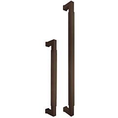 Omnia Ultima III Modern Style 12" (305mm) Center to Center, Overall Length 12-3/4" Lacquered Antique Brass Appliance Pull / Handle
