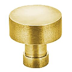 Omnia Ultima II Solid Brass 1-1/2" (38mm) Overall Diameter, Unlacquered Polished Brass Mushroom Cabinet Knob