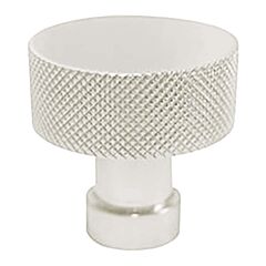 Omnia Ultima III Solid Brass 1" (25.4mm) Overall Diameter, Lacquered Polished Nickel Plated Knurled Mushroom Cabinet Knob