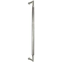 Omnia Ultima III Round Knurled Grip 18" (457mm) Center to Center, Overall Length 18-3/4" Lacquered Polished Nickel Plated Back to Back Appliance Pull / Handle