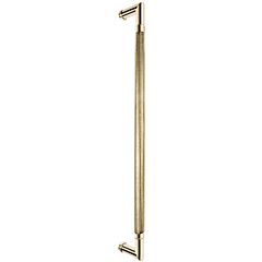 Omnia Ultima III Knurled Appliance Pull 18" (457mm) Center Holes 18-3/4" (476mm) Length, Unlacquered Polished Brass