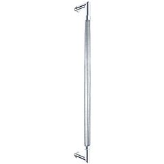 Omnia Ultima III Round Knurled Grip 18" (457mm) Center to Center, Overall Length 18-3/4" Polished Chrome Plated Back to Back Appliance Pull / Handle