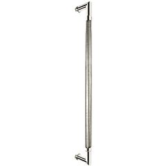 Omnia Ultima III Round Knurled Grip 18" (457mm) Center to Center, Overall Length 18-3/4" Lacquered Satin Nickel Plated Back to Back Appliance Pull / Handle