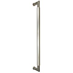 Omnia Ultima III Hex Grip 18" (457mm) Center to Center, Overall Length 18-3/4" Lacquered Polished Nickel Plated Back to Back Appliance Pull / Handle