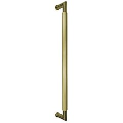 Omnia Ultima III Hex Grip 18" (457mm) Center to Center, Overall Length 18-3/4" Lacquered Satin Brass Back to Back Appliance Pull / Handle