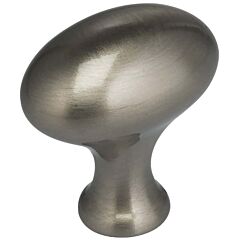 Omnia Legacy 1-3/8" (35mm) Length Lacquered Satin Nickel Plated Cabinet Hardware Knob