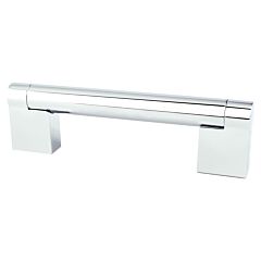 Contemporary Advantage Three 3-3/4" (96mm) Center to Center, 4-3/16" (106.5mm) Overall Length Polished Chrome Bar Pull